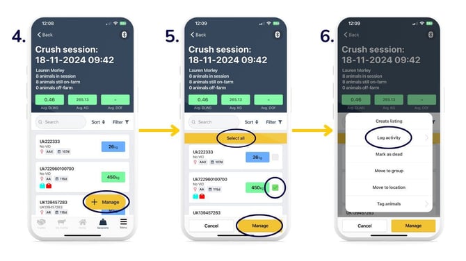 Logging activity in Finished sessions (2)