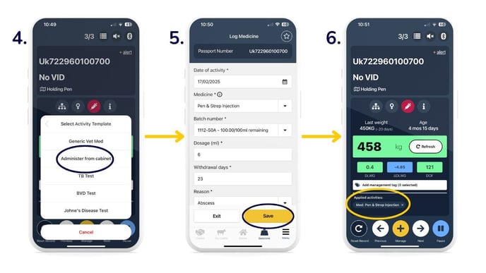 Logging medicine in Quick Weigh (2)