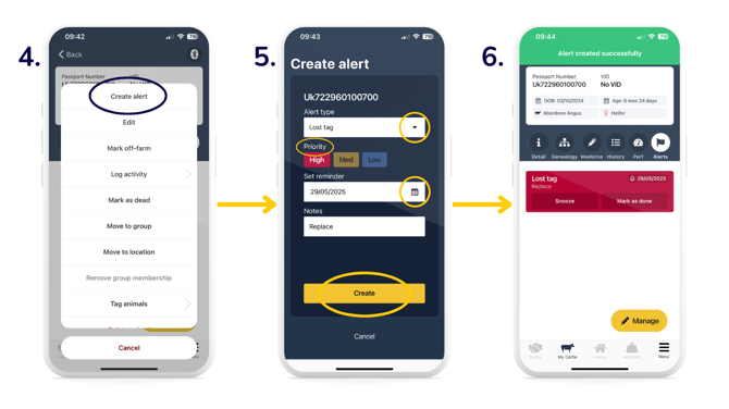 create alert against 1