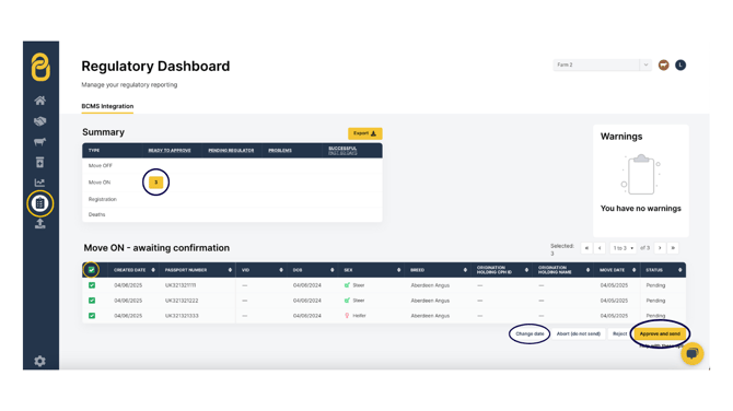reg dashboard